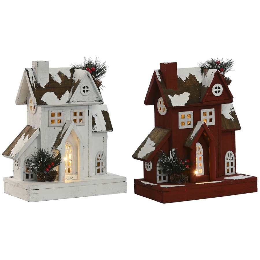 Julepynt Home ESPRIT Hvid Rd 26 x 14 x 32 cm (2 enheder) #1