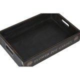 Bakkest Home ESPRIT Sort Gran 56 x 38 x 10 cm (3 Dele) #7