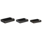 Bakkest Home ESPRIT Sort Gran 56 x 38 x 10 cm (3 Dele) #1