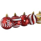 Julekugler Home ESPRIT Rd Gylden PVC 25 x 6 x 25 cm (16 Dele) #5