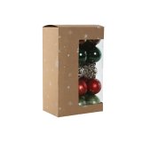 Julekugler Home ESPRIT Multifarvet PVC 18 x 12 x 30 cm (30 Dele) #1