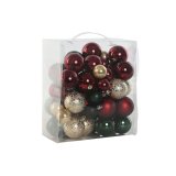 Julekugler Home ESPRIT Rd Grn Polyetylen 27 x 12 x 25 cm (50 Dele) #13