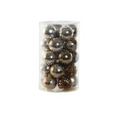 Julekugler Home ESPRIT Bronze Polyetylen 16 x 16 x 26 cm (25 Dele) #9
