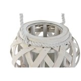 Lyseholder Home ESPRIT Hvid Tr Krystal 18 x 18 x 13 cm #2