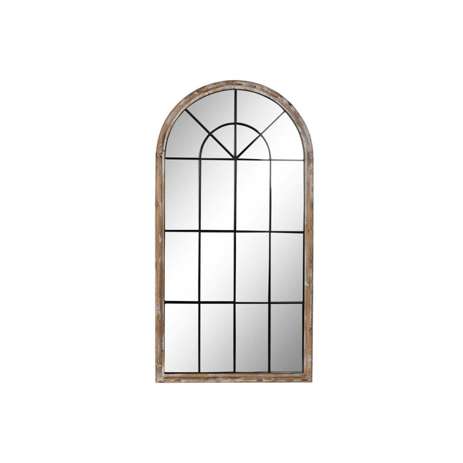 Vgspejl Home ESPRIT Hvid Brun Sort Vindue 86 x 3,5 x 168 cm #1