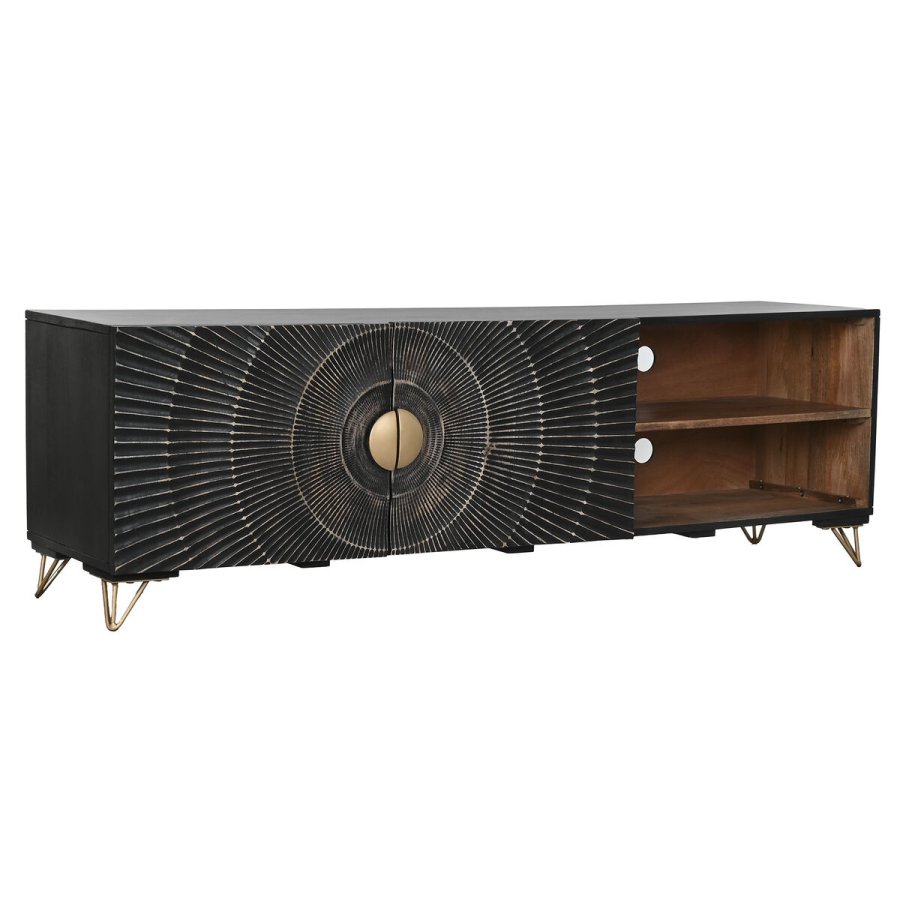 mbler Home ESPRIT Sort Metal Mangotr 160 x 40 x 50 cm #1