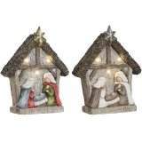 Betlehem dekoration Home ESPRIT Grn Gr Magnesium 27,5 x 10,5 x 34,5 cm (2 enheder) #1