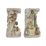 Betlehem dekoration Home ESPRIT Multifarvet Harpiks 19,5 x 11 x 31,5 cm (2 enheder) #1