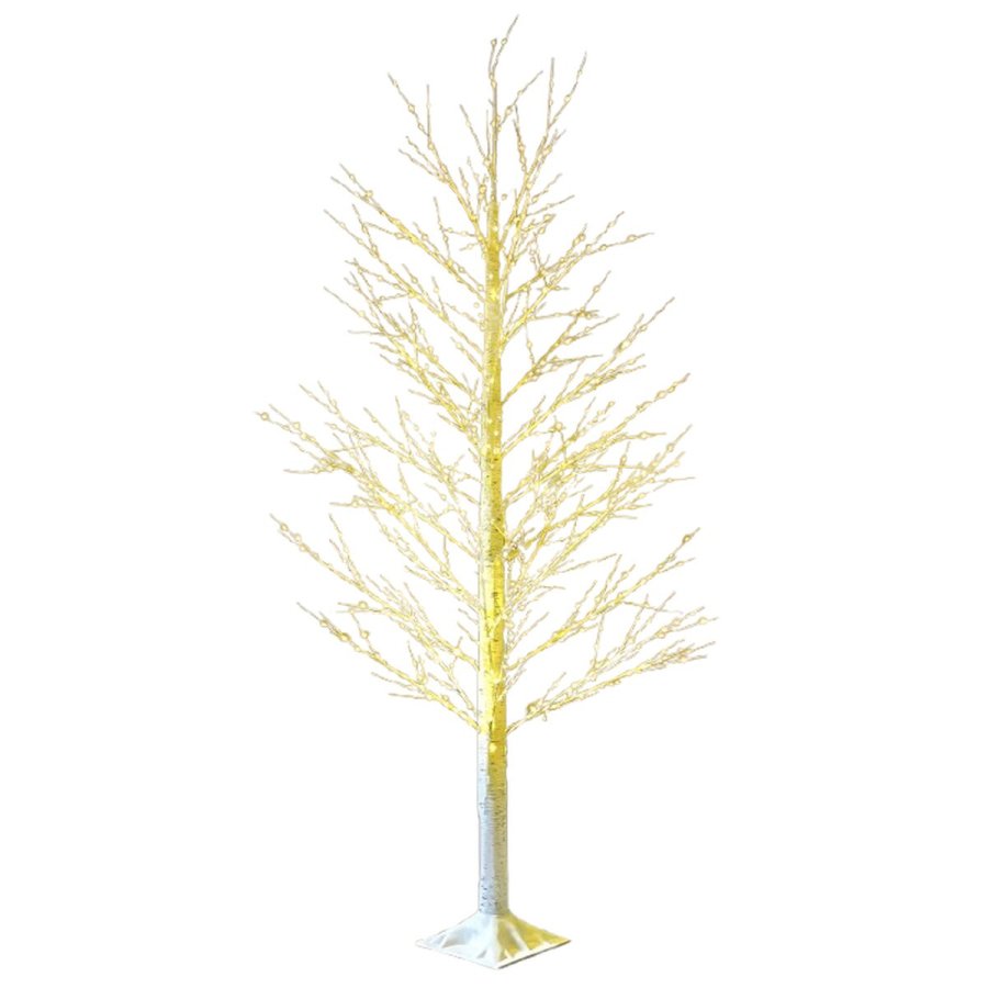 Juletr� Home ESPRIT Hvid Metal 22 x 22 x 180 cm #2