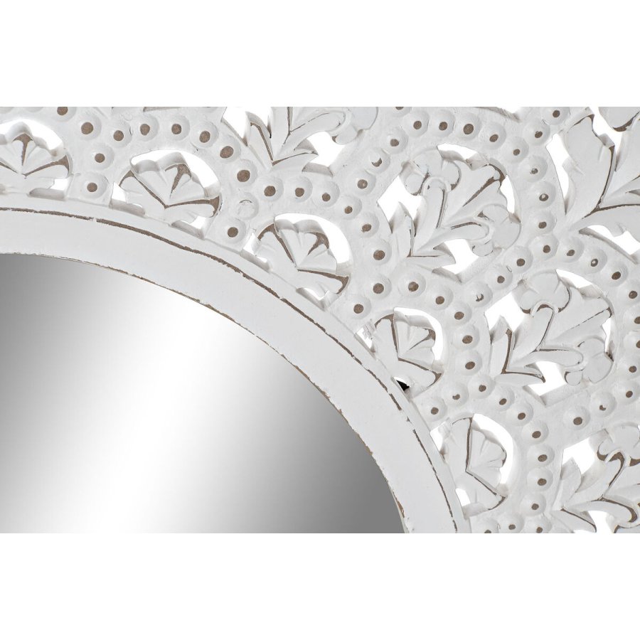Vgspejl Home ESPRIT Hvid Indianer mand Afkldt 89 x 2 x 89 cm #9
