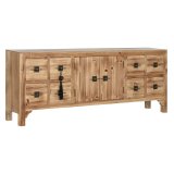 mbler Home ESPRIT Sort Natur Gran Tr MDF 130 x 24 x 51 cm #1