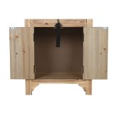 Natbord Home ESPRIT Sort Natur Gran Tr MDF 45 x 34 x 66 cm #9