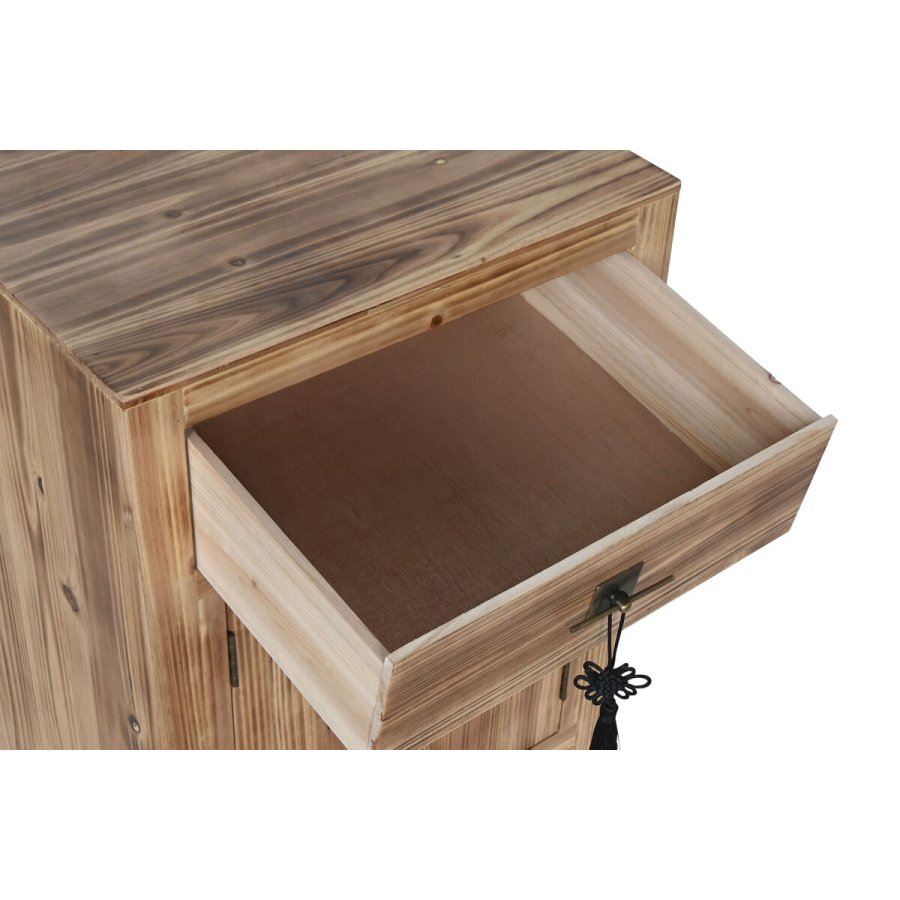 Natbord Home ESPRIT Sort Natur Gran Tr MDF 45 x 34 x 66 cm #13