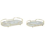 Bakkest Home ESPRIT Hvid Gylden Moderne 31 x 17 x 5 cm (2 enheder) #1