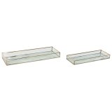 Bakkest Home ESPRIT Hvid Gylden Moderne 42 x 15 x 4 cm (2 enheder) #1