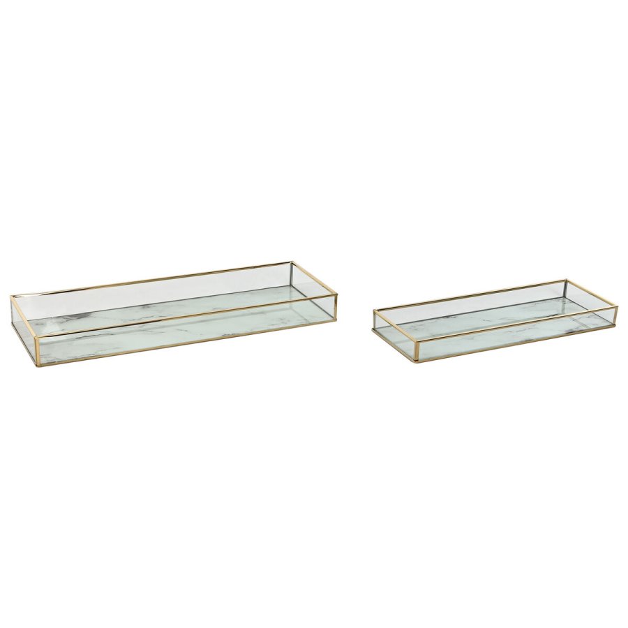 Bakkest Home ESPRIT Hvid Gylden Moderne 42 x 15 x 4 cm (2 enheder) #1