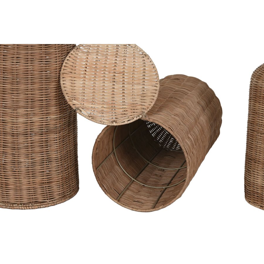 St med 3 Vaser Home ESPRIT Brun Metal Natur 25 x 25 x 82 cm (3 Dele) #3