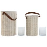 Lyseholder Home ESPRIT Krystal 20 x 20 x 30 cm (2 enheder) #1