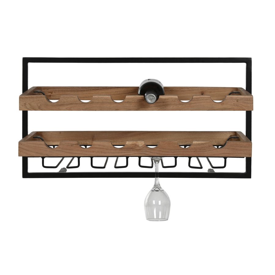 Flaskereol Home ESPRIT Sort Natur 65 x 25 x 35 cm #4