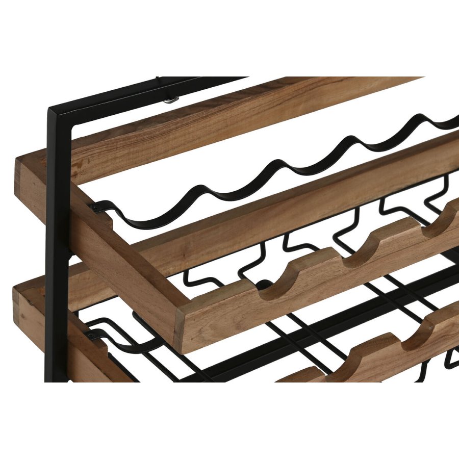 Flaskereol Home ESPRIT Sort Natur 65 x 25 x 35 cm #7