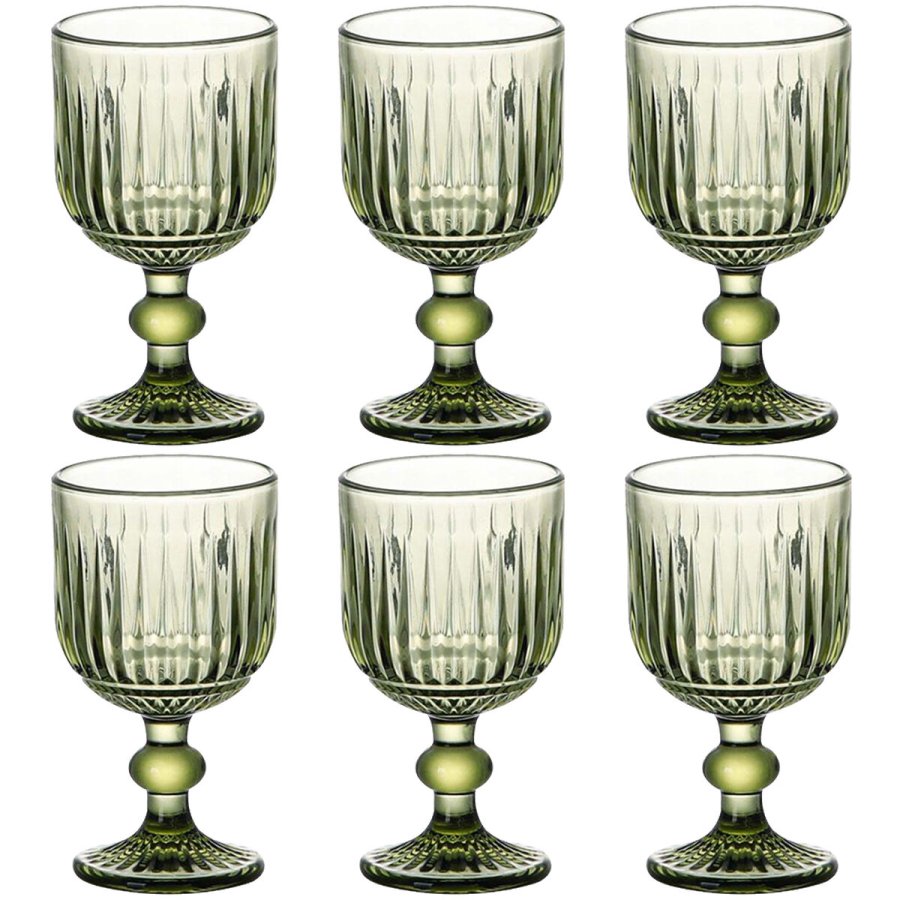 St med glas Home ESPRIT Grn Krystal 8 x 8 x 14,5 cm (6 enheder) #1