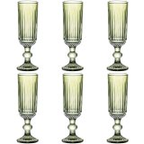 St med glas Home ESPRIT Grn Krystal 6 x 6 x 18,4 cm (6 enheder) #1