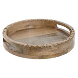 Snack bakke Home ESPRIT Natur Kolonistil 30 x 30 x 5 cm #1