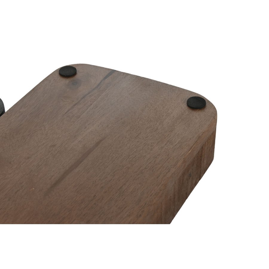 Borddekoration Home ESPRIT Brun Sort Lys brun Mangotr 46 x 15 x 5 cm (3 enheder) #4