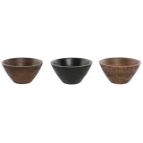 Snackskl Home ESPRIT Brun Sort Lys brun Mangotr Kolonistil 15 x 15 x 8 cm (3 enheder) #1