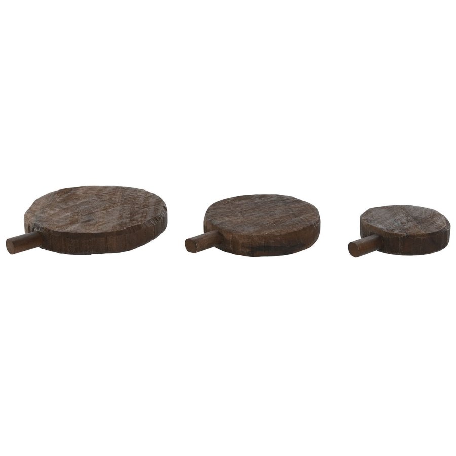 Skrebrt Home ESPRIT Brun Sort Akacie Natur Kolonistil 30 x 25 x 4 cm (3 Dele) #1