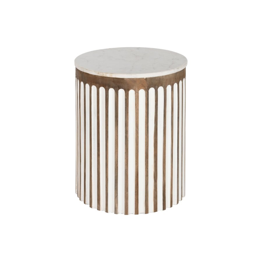 Sofabord Home ESPRIT Hvid Natur 41 x 41 x 52 cm #1