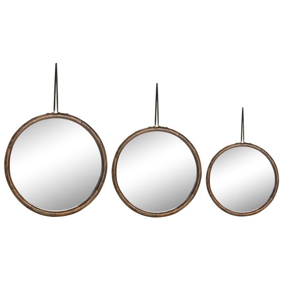 Vgspejl Home ESPRIT Natur Tropisk (3 Dele) #1