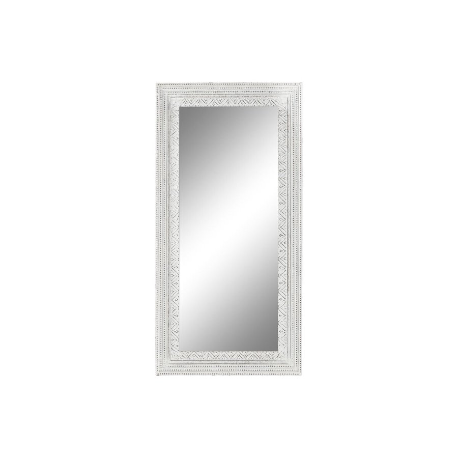 Vgspejl Home ESPRIT Hvid Indianer mand Afkldt 87 x 4 x 175 cm #1