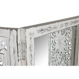 Sammenfoldelig skrm Home ESPRIT Hvid Mangotr Spejl 152 x 2 x 182 cm #2