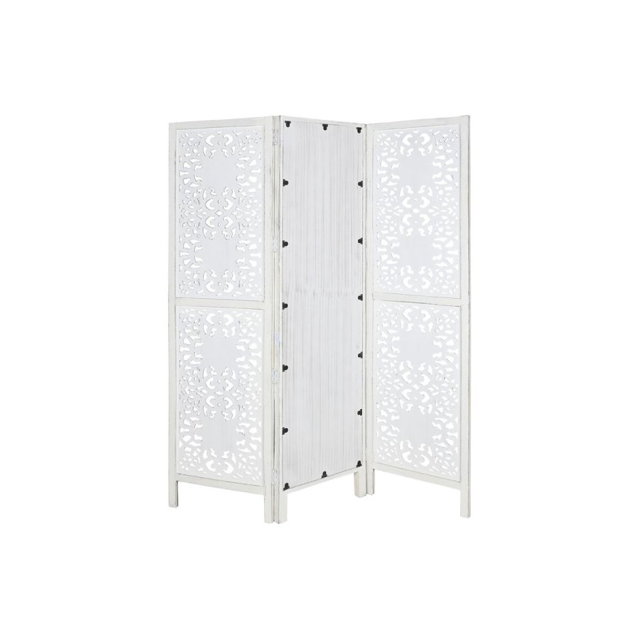 Sammenfoldelig skrm Home ESPRIT Hvid Mangotr Spejl 152 x 2 x 182 cm #5