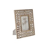 Fotoramme Home ESPRIT Hvid Natur Krystal Mangotr Blomst Indianer mand 21 x 2 x 26,5 cm #1