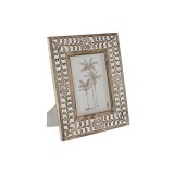 Fotoramme Home ESPRIT Hvid Natur Krystal Mangotr Blomst Indianer mand 26,5 x 2 x 31,5 cm #1