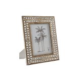 Fotoramme Home ESPRIT Hvid Natur Krystal Mangotr Blomst Indianer mand 31,5 x 2 x 36,5 cm #1