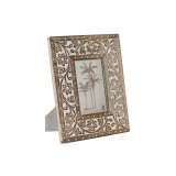 Fotoramme Home ESPRIT Hvid Natur Krystal Mangotr Indianer mand 21 x 2 x 26,5 cm #1