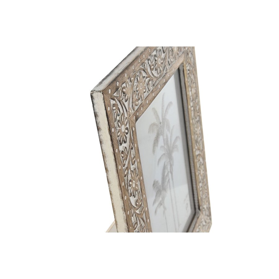 Fotoramme Home ESPRIT Hvid Natur Krystal Mangotr Indianer mand 31,5 x 2 x 36,5 cm #5