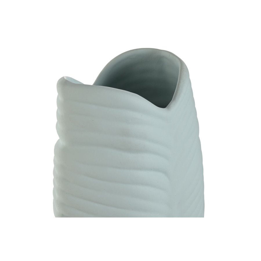 Vase Home ESPRIT Himmelbl Stentj Tropisk Blad af en plante 22 x 15 x 70 cm #2