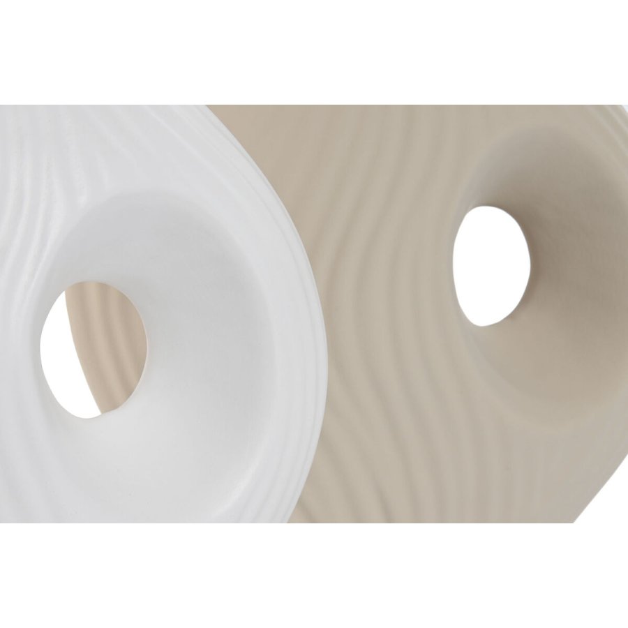 Vase Home ESPRIT Hvid Beige Stent�j 33 x 15 x 34 cm (2 enheder) #2