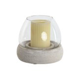 Lyseholder Home ESPRIT Hvid Natur Krystal Mangotr 30 x 30 x 40 cm (2 enheder) #5