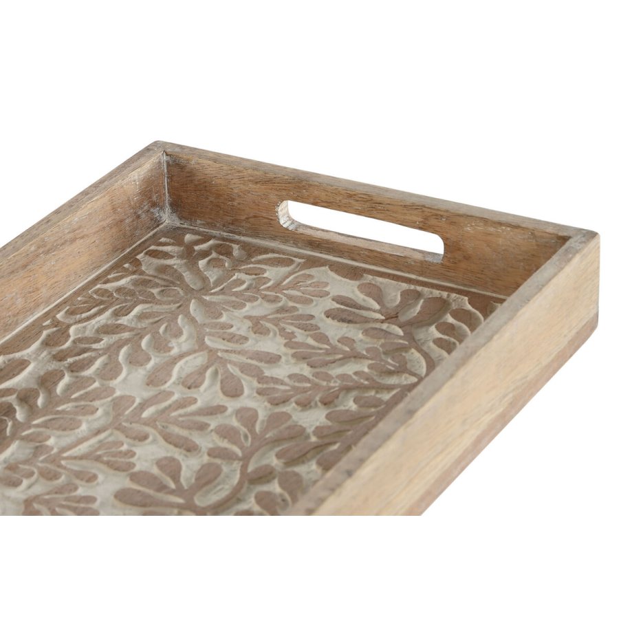 Bakkest Home ESPRIT Hvid Natur Indianer mand 44 x 29 x 5 cm (2 enheder) #4