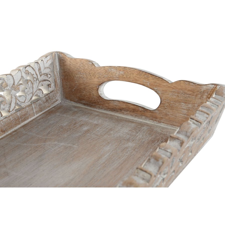 Bakkest Home ESPRIT Hvid Natur Indianer mand Afkldt 40,5 x 25,5 x 6,5 cm (2 enheder) #4