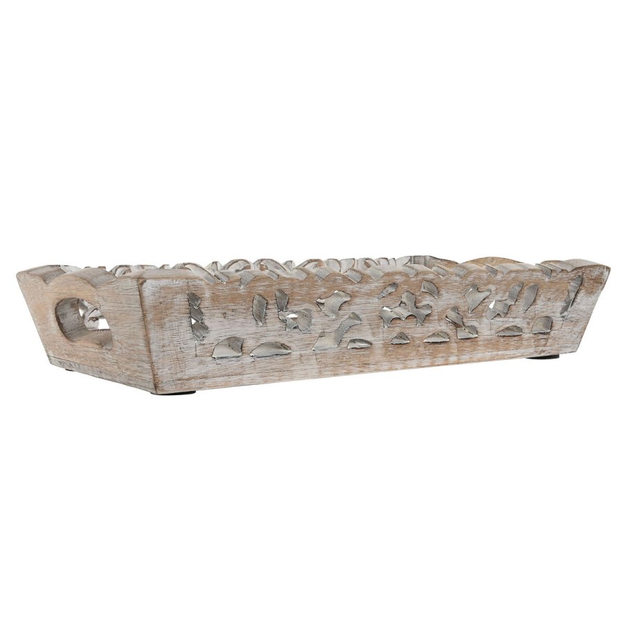 Bakkest Home ESPRIT Hvid Natur Indianer mand Afkldt 40,5 x 25,5 x 6,5 cm (2 enheder) #7