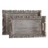 Bakkest Home ESPRIT Hvid Natur Indianer mand Afkldt 40,5 x 25,5 x 6,5 cm (2 enheder) #10