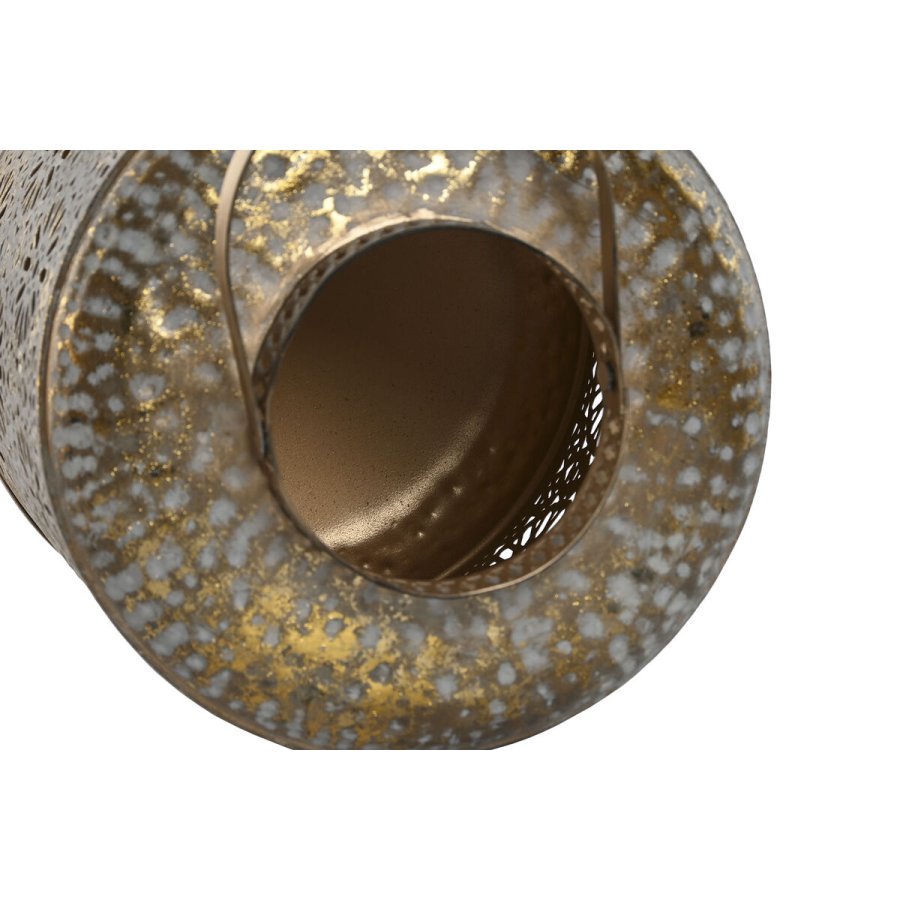 Set med dkkeservietter Home ESPRIT Gylden Metal 24 x 24 x 32 cm #3