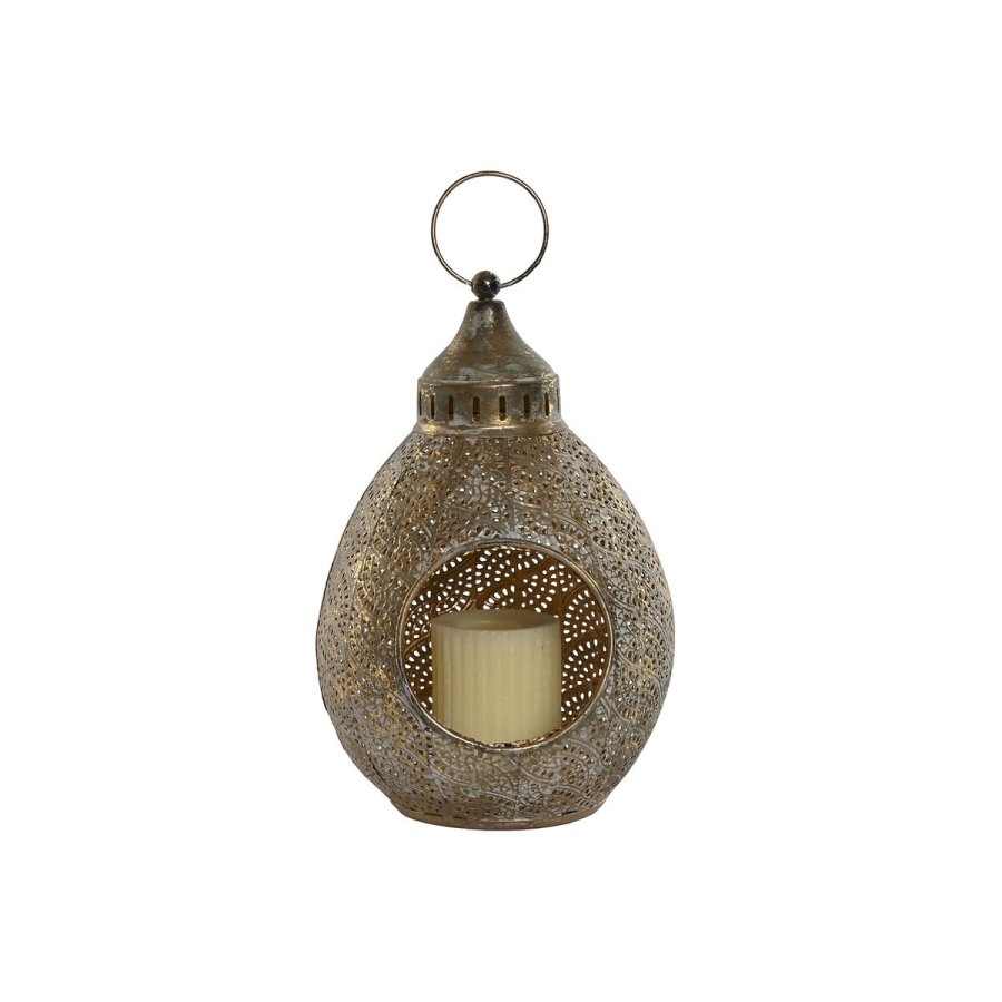 Set med dkkeservietter Home ESPRIT Gylden Metal 23 x 23 x 34 cm #3