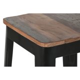 Taburet Home ESPRIT Brun Sort Tr Metal 34 x 33 x 77 cm #9